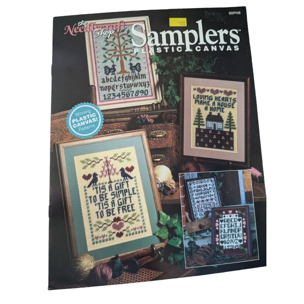 The Needlecraft Shop Samplers Plastic Canvas Cross Stitch Patterns 90PH8 Vintage